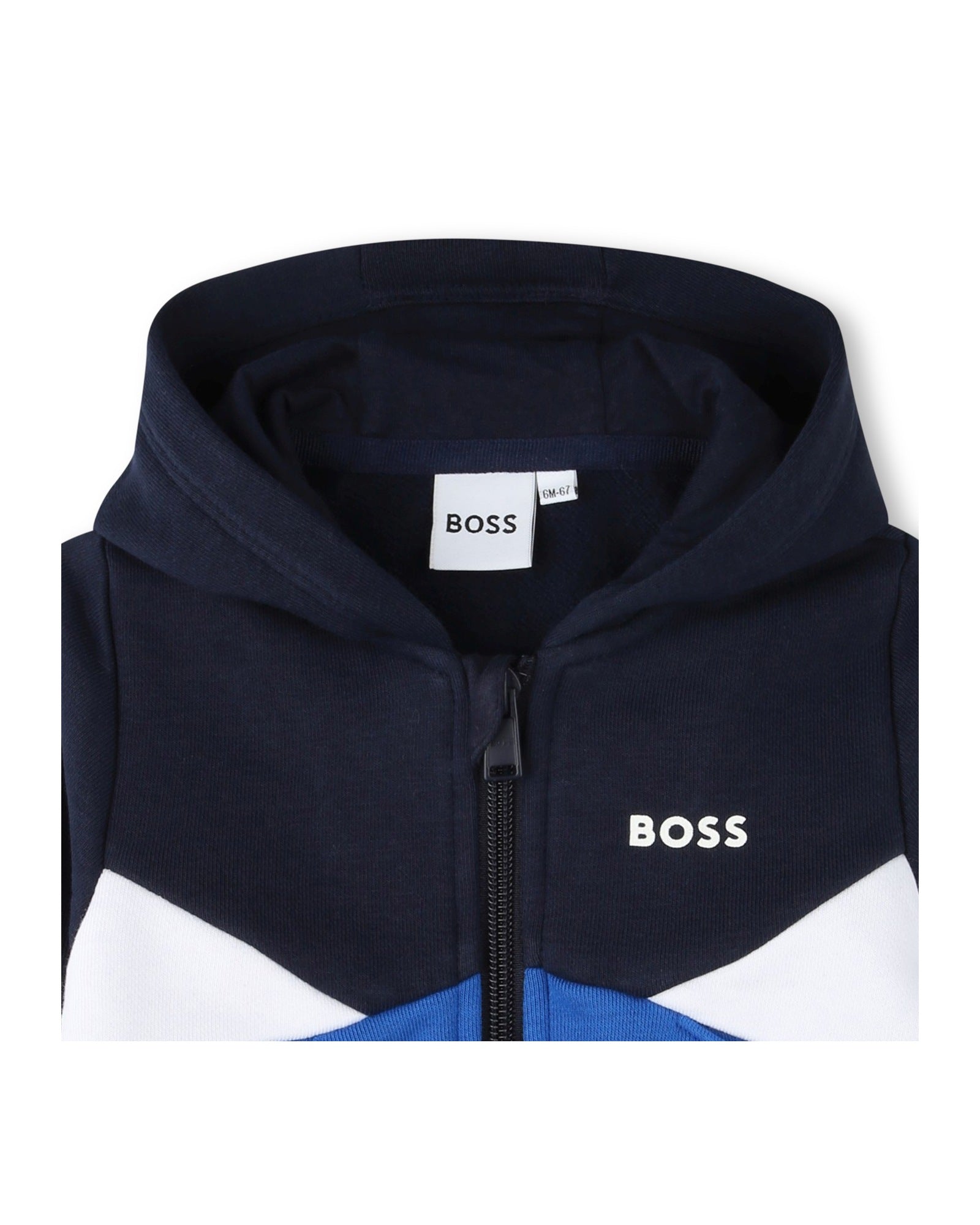 Cardigan à capuche à découpes en coton - Bleu Cargo
