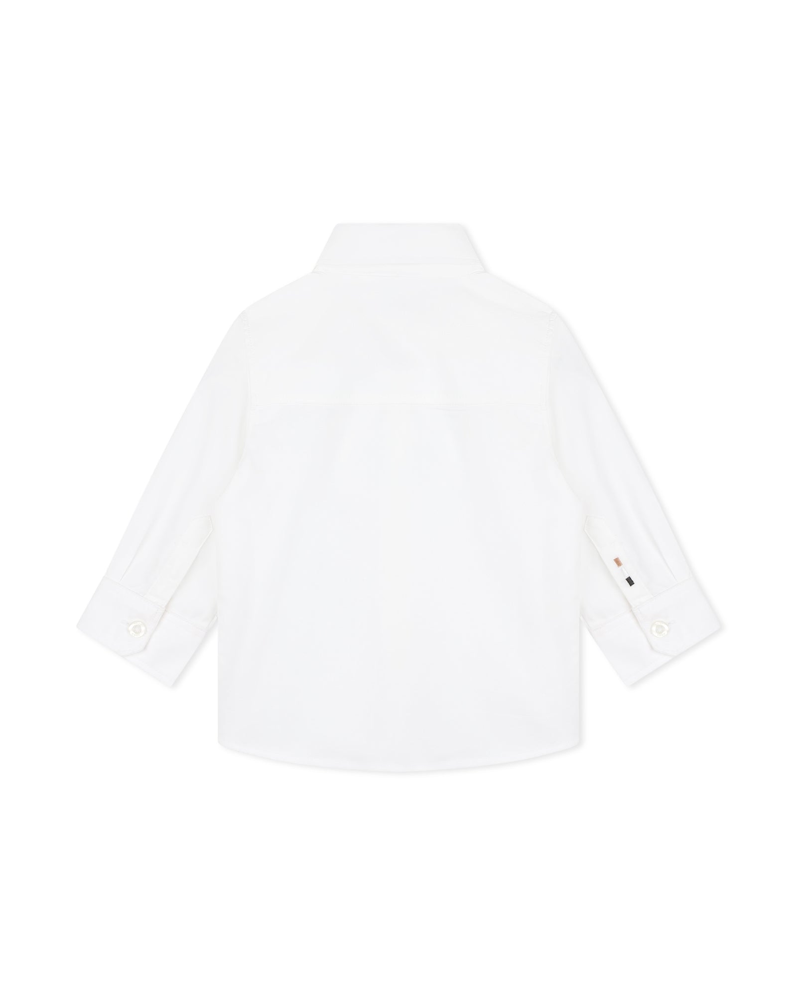 Long-sleeved cotton logo shirt - White