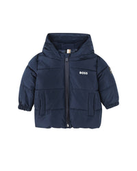 Doudoune déperlante à capuche - Bleu Cargo