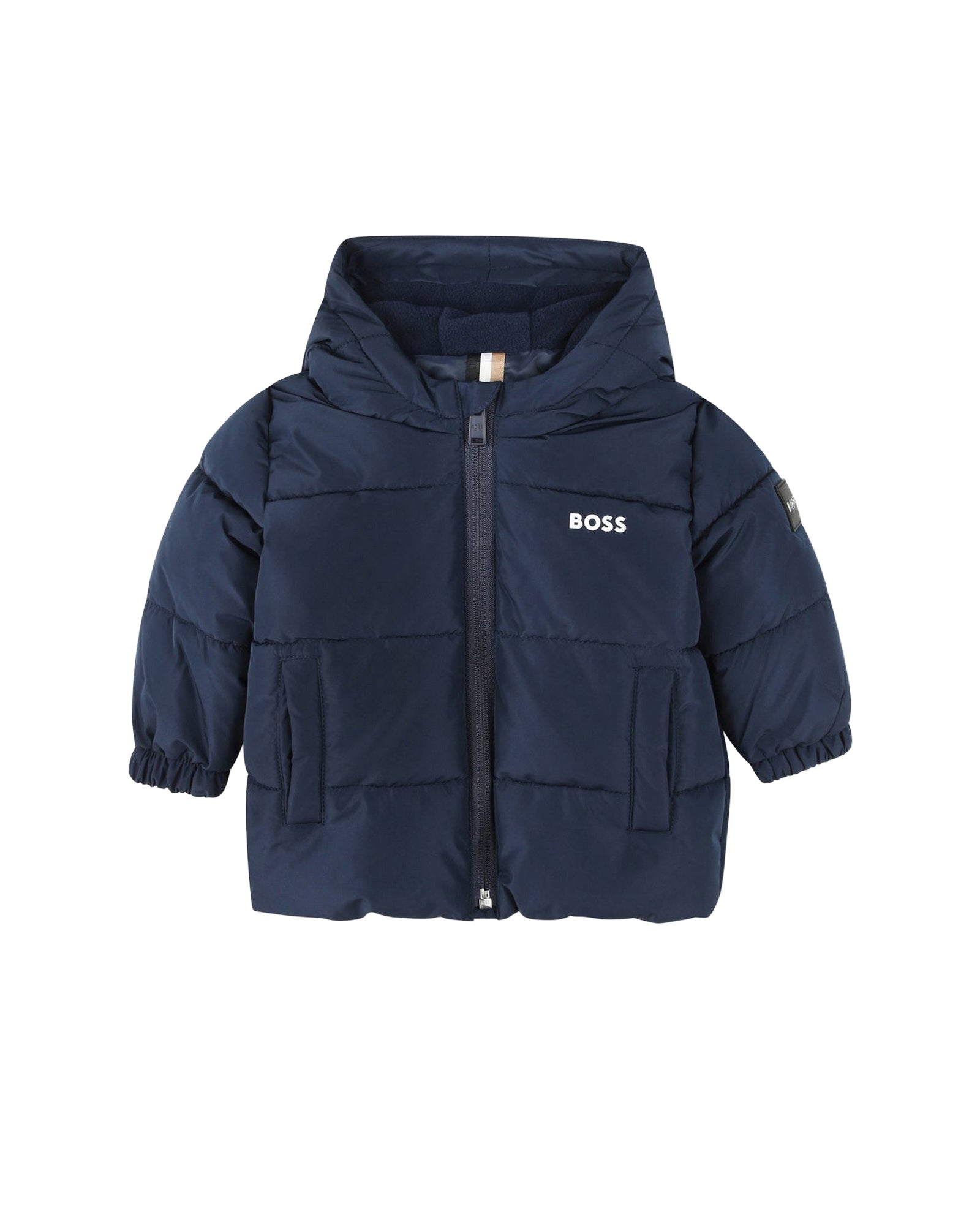 Doudoune déperlante à capuche - Bleu Cargo