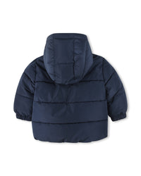 Doudoune déperlante à capuche - Bleu Cargo
