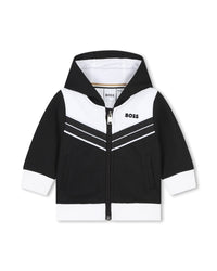 Ensemble de survêtement cardigan et pantalon en coton - Black