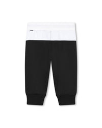 Ensemble de survêtement cardigan et pantalon en coton - Black