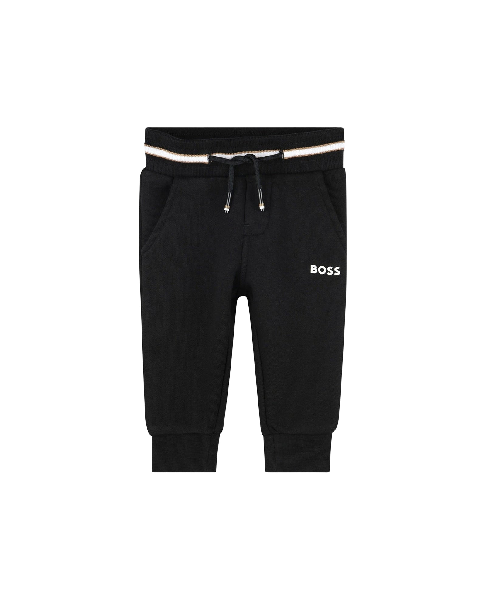 Iconic cotton tracksuit bottoms - Black