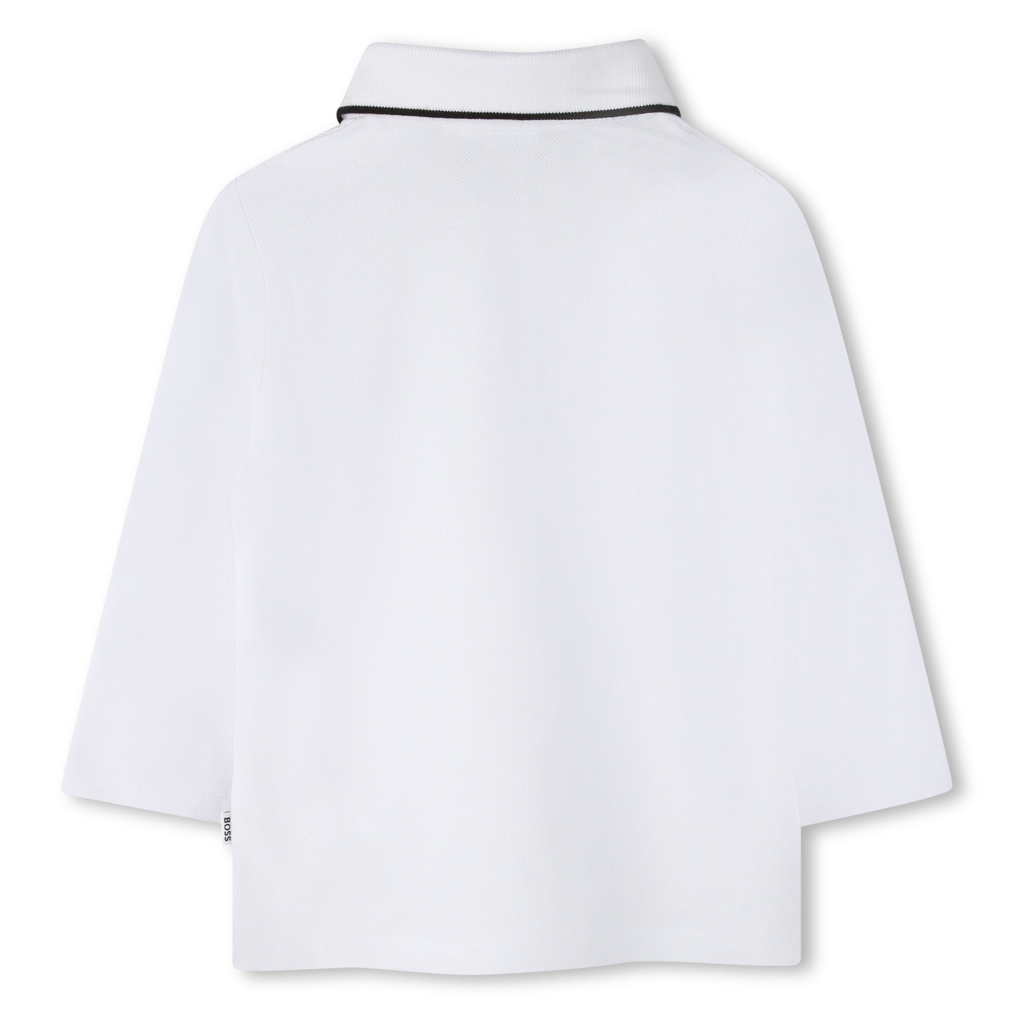 Long-sleeved logo polo shirt - White