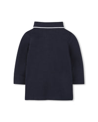 Polo à manches longues à logo - Bleu Cargo