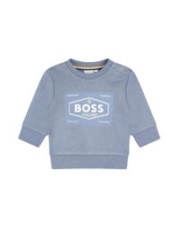 Sweatshirt col rond à illustrations en coton - Brume