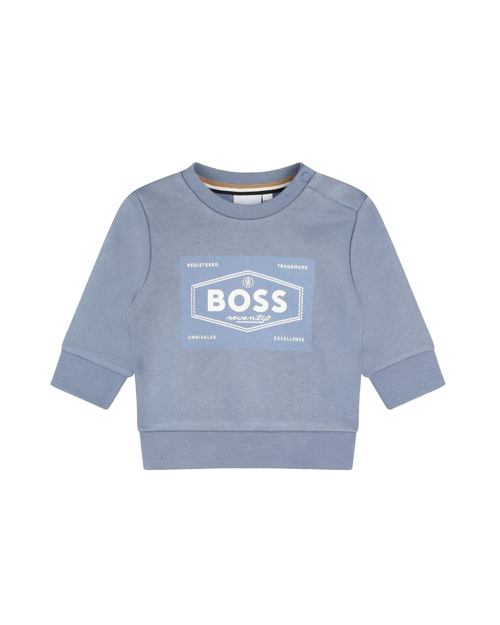 Sweatshirt col rond à illustrations en coton - Brume