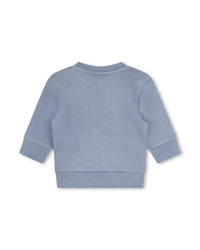Sweatshirt col rond à illustrations en coton - Brume