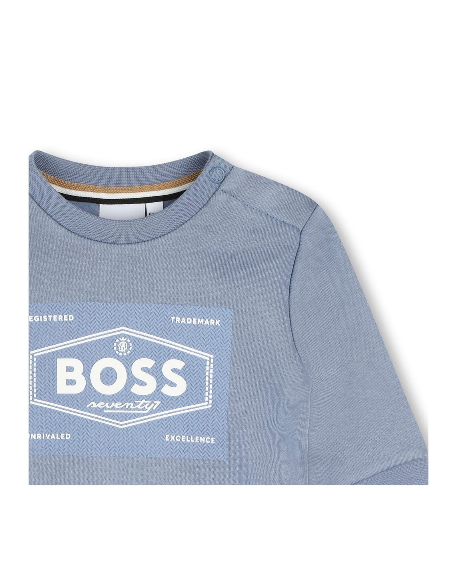 Sweatshirt col rond à illustrations en coton - Brume