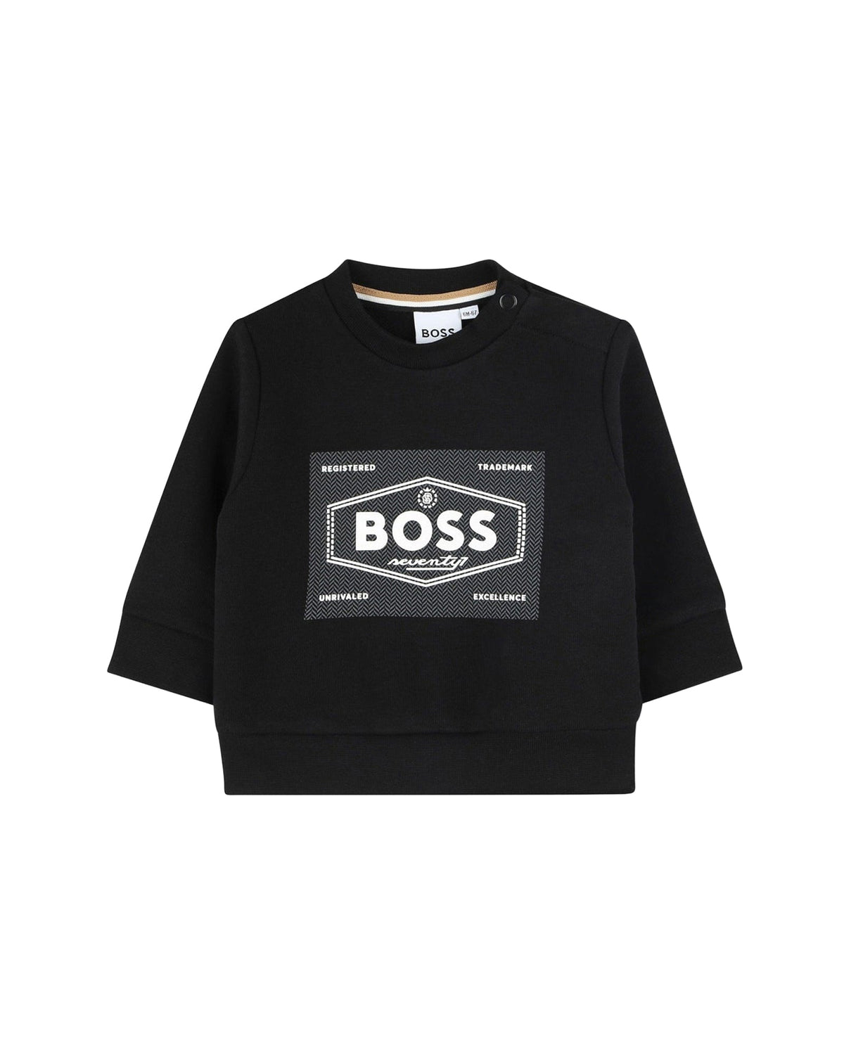 Sweat col rond à illustrations - Black