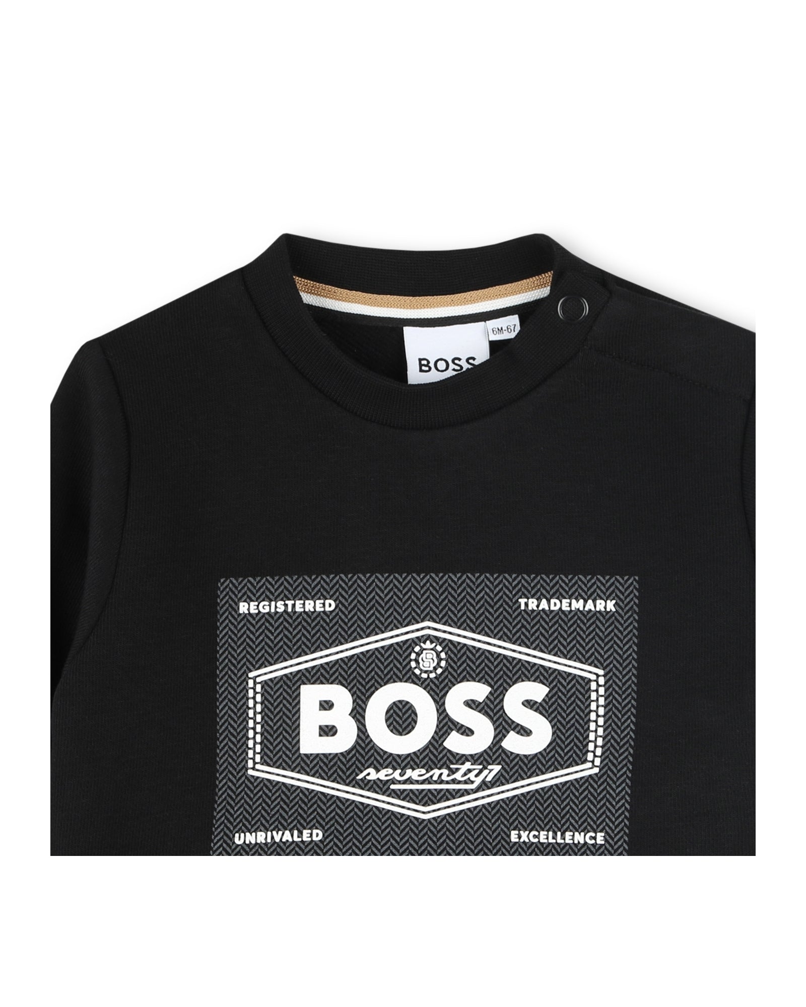 Sweat col rond à illustrations en coton - Black