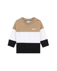 Cotton logo round-neck jumper - Cookie