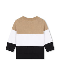 Cotton logo round-neck jumper - Cookie