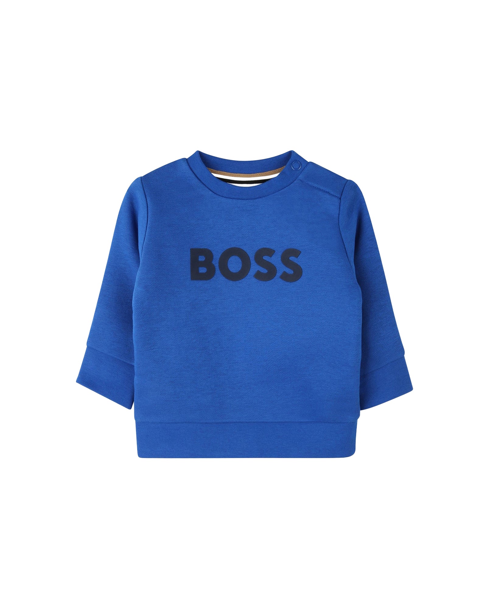 Sweat col rond à logo en coton - Bright Cobalte