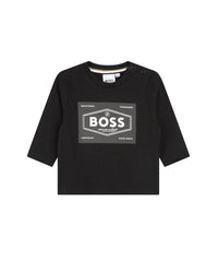 Long-sleeved T-shirt with cotton illustrations - Black