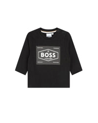 T-shirt à manches longues à illustrations en coton - Black