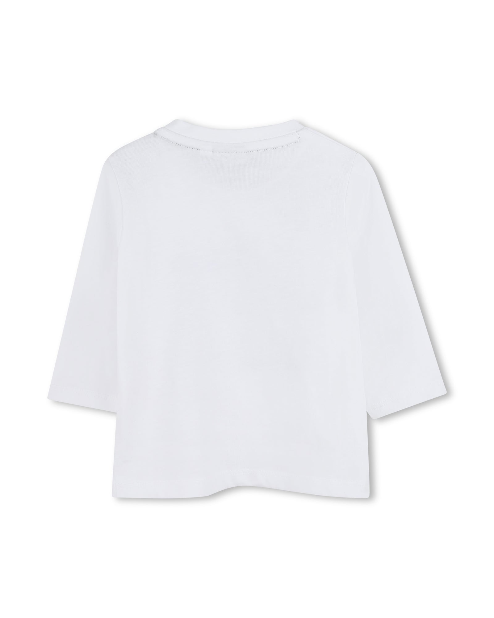 T-shirt à manches longues Multi Logo en coton - Blanc