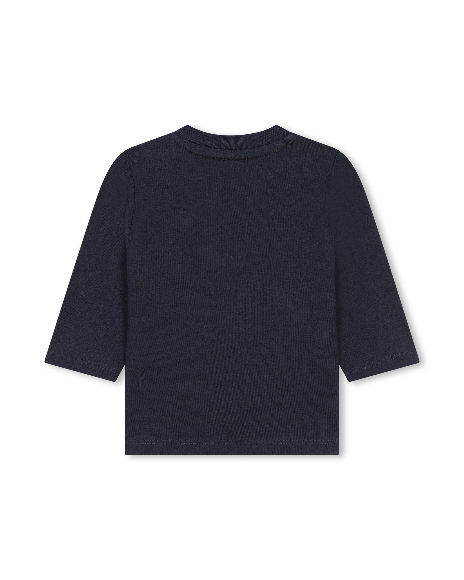 Long-sleeved cotton Multi Logo T-shirt - Cargo Blue