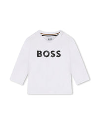 T-shirt à manches longues à pressions en coton - Blanc