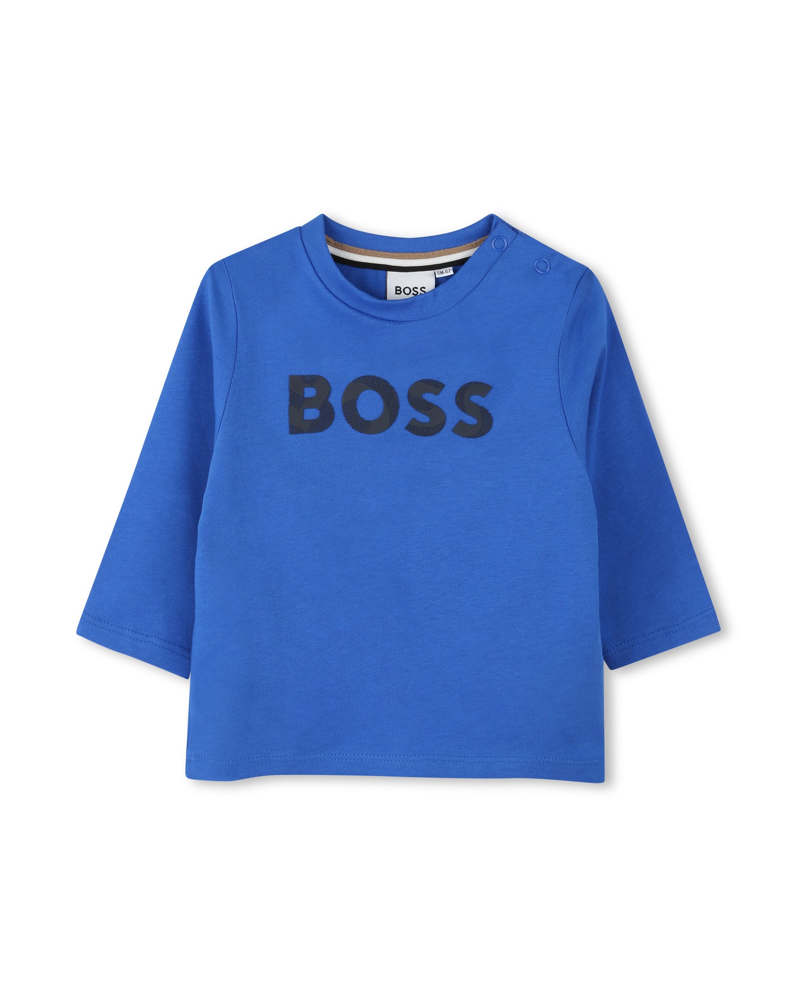 T-shirt à manches longues à pressions en coton - Brightcobalt