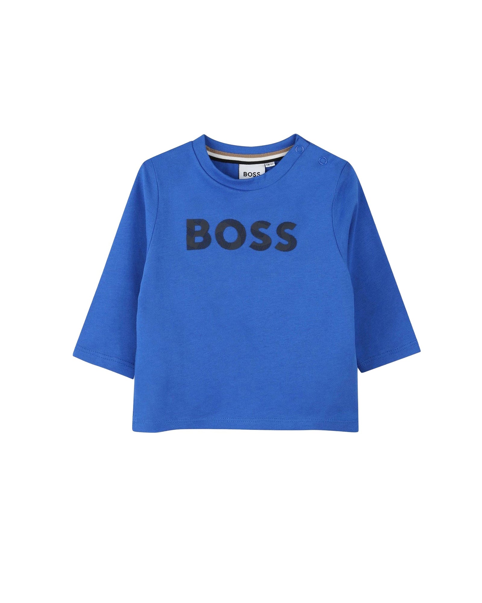 T-shirt à manches longues à pressions en coton - Brightcobalt