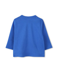 T-shirt à manches longues à pressions en coton - Brightcobalt