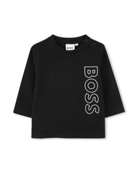 T-shirt à manches longues à pressions en coton - Black