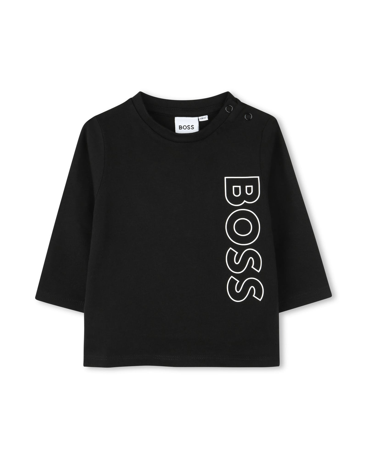T-shirt à manches longues à pressions en coton - Black