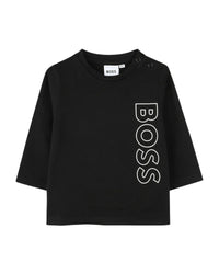 T-shirt à manches longues à pressions en coton - Black