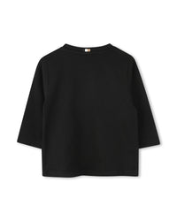 T-shirt à manches longues à pressions en coton - Black