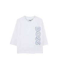 T-shirt à manches longues à pressions en coton - Blanc