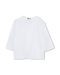 T-shirt à manches longues à pressions en coton - Blanc