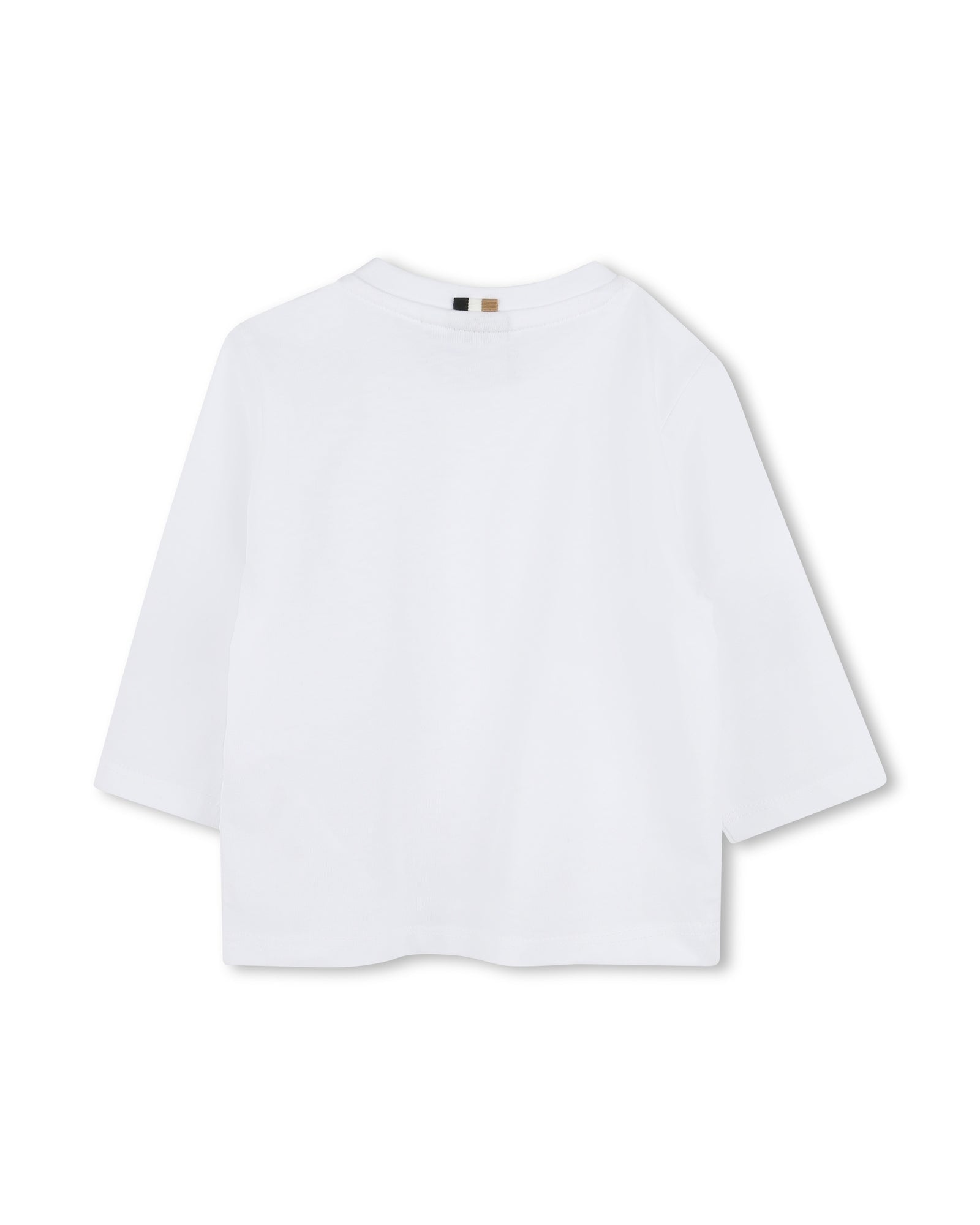 T-shirt à manches longues à pressions en coton - Blanc