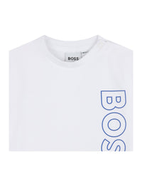 T-shirt à manches longues à pressions en coton - Blanc