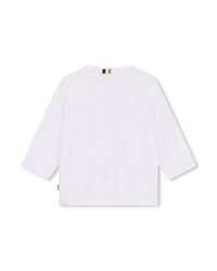 T-shirt à manches longues à illustrations en coton - Blanc