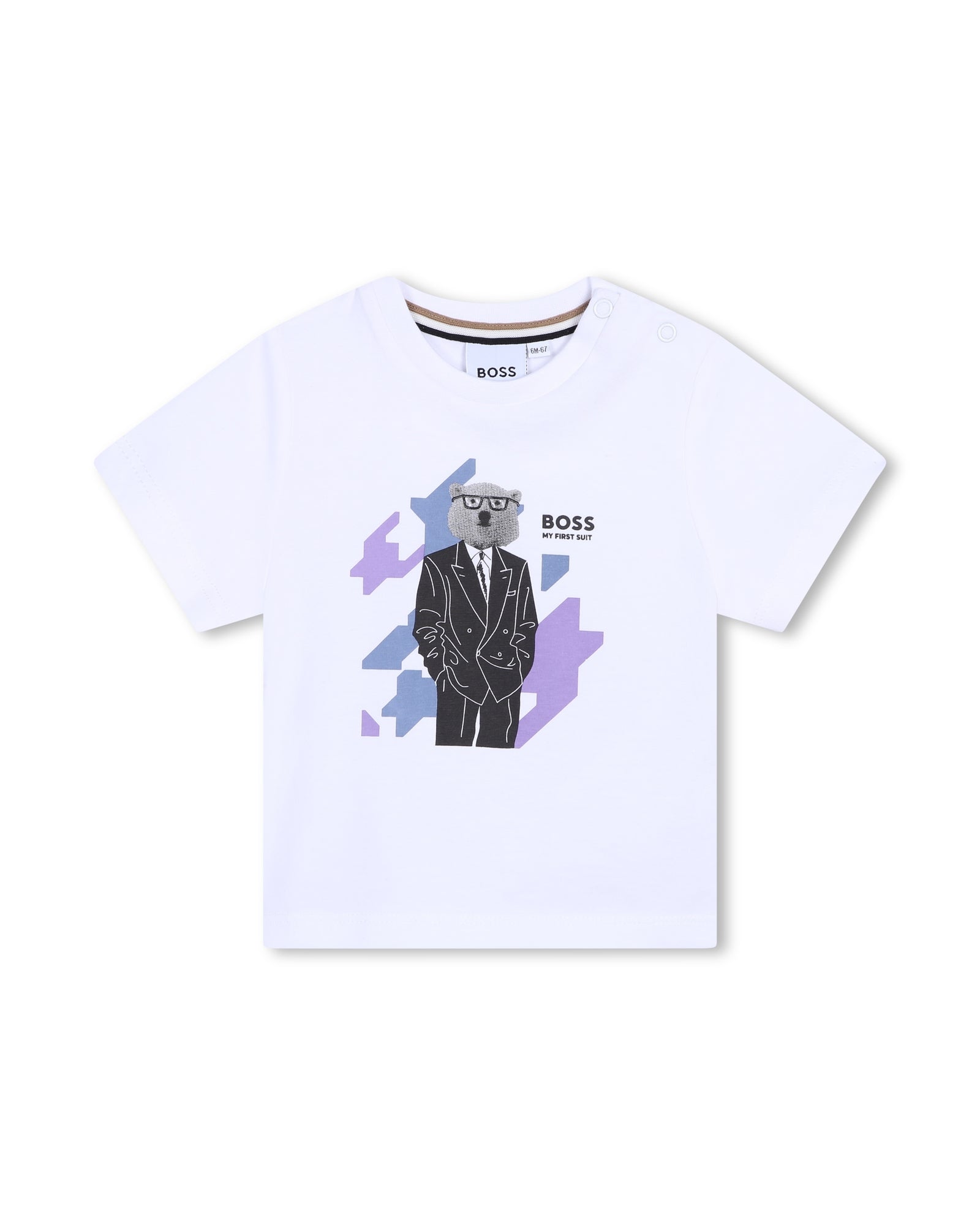 T-shirt à illustrations fantaisie en coton - Blanc