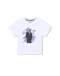 T-shirt à illustrations fantaisie en coton - Blanc