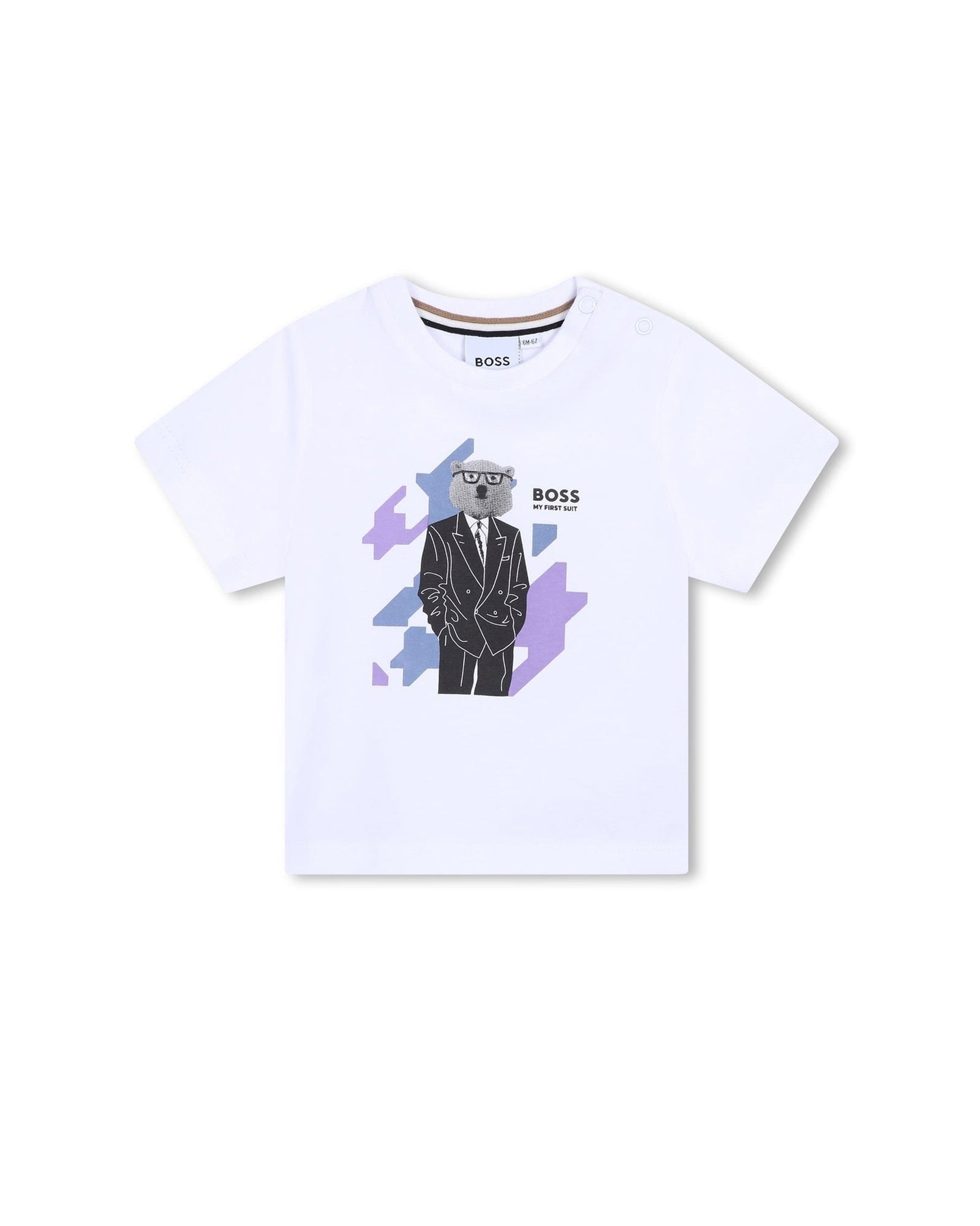 T-shirt à illustrations fantaisie en coton - Blanc