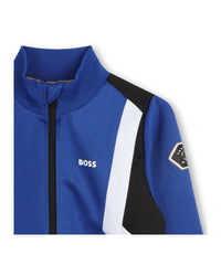 Interlock jogging cardigan - Wave Blue