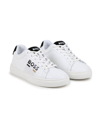 Sneakers à lacets en cuir - Blanc