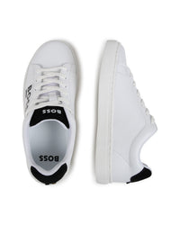 Sneakers à lacets en cuir - Blanc