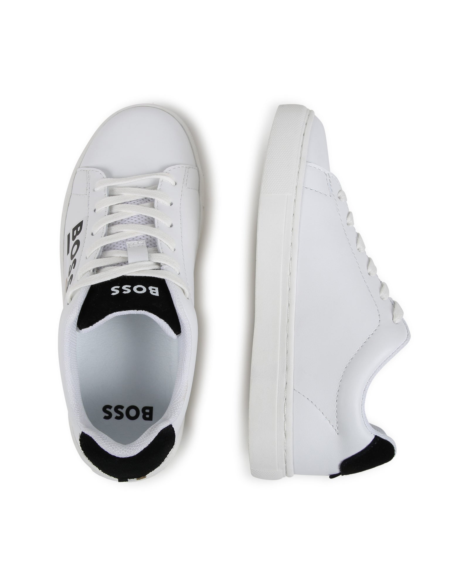 Sneakers à lacets en cuir - Blanc