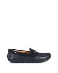 Mocassins à logo en cuir - Bleu Cargo