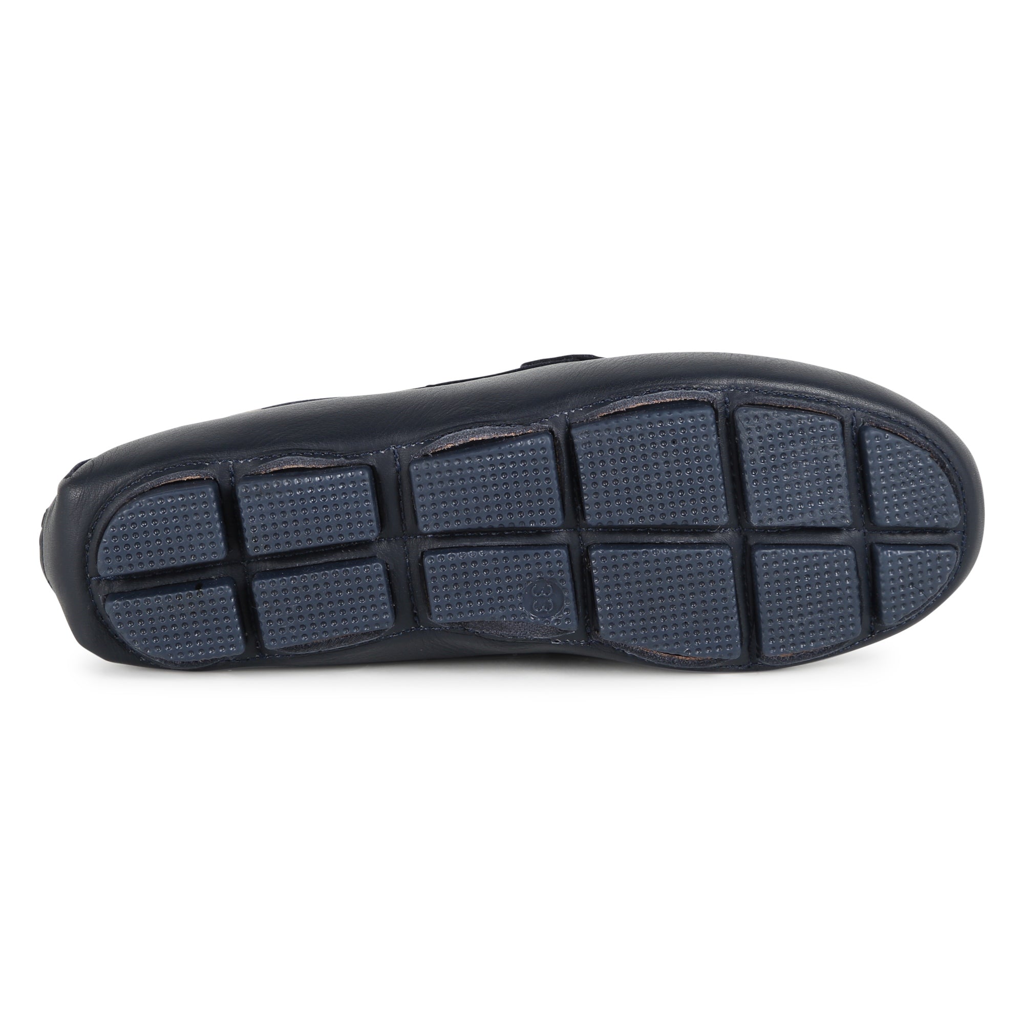 Mocassins à logo en cuir - Bleu Cargo