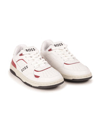 Sneakers à lacets en cuir - Blanc