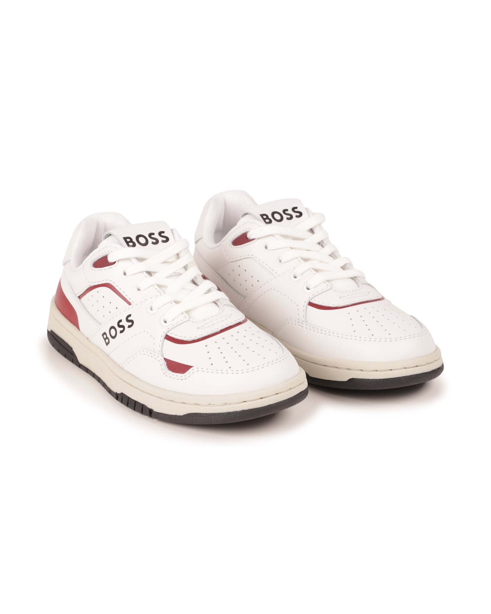 Sneakers à lacets en cuir - Blanc
