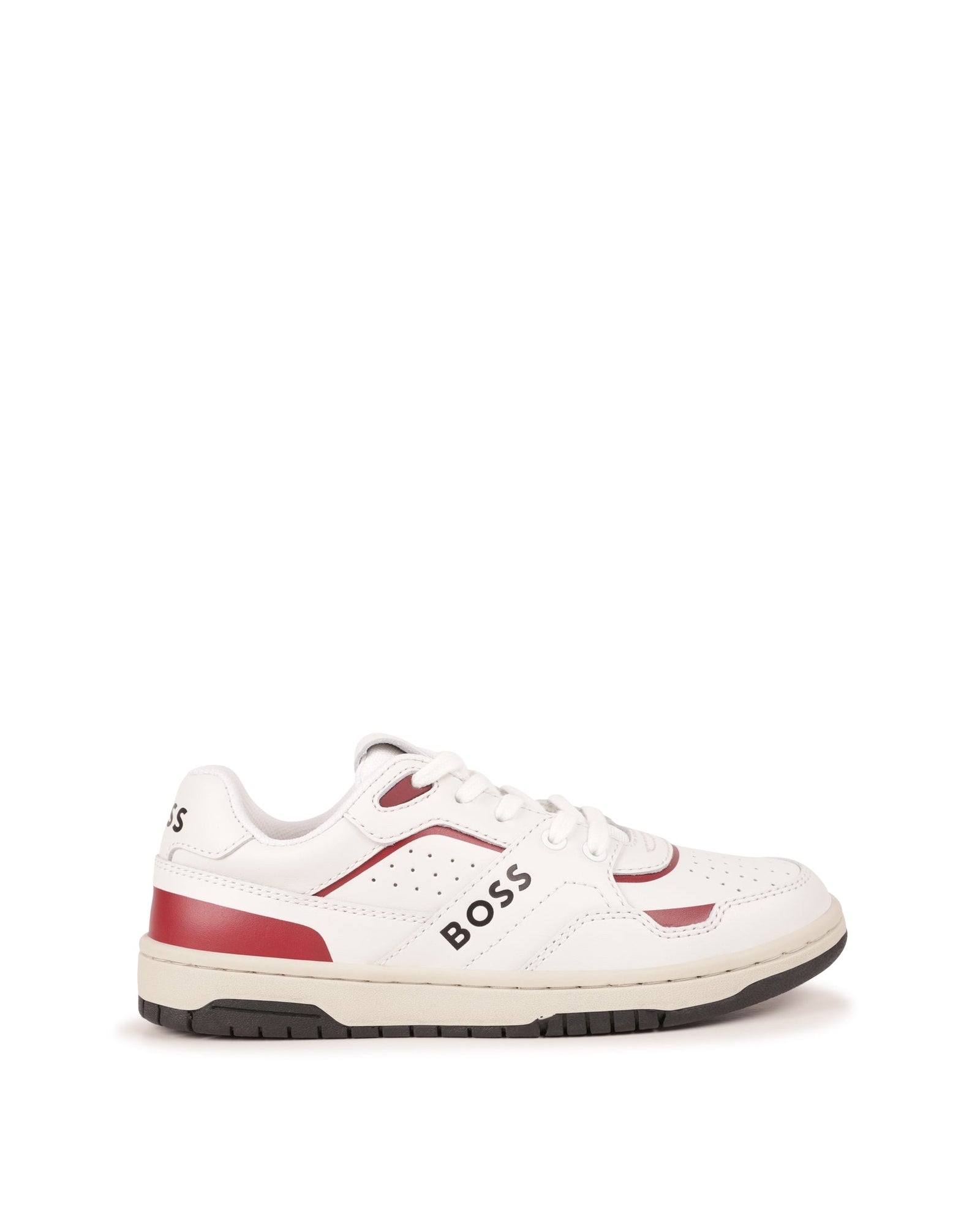 Sneakers à lacets en cuir - Blanc