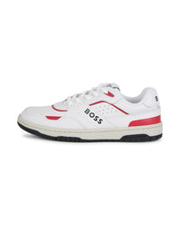 Sneakers à lacets en cuir - Blanc