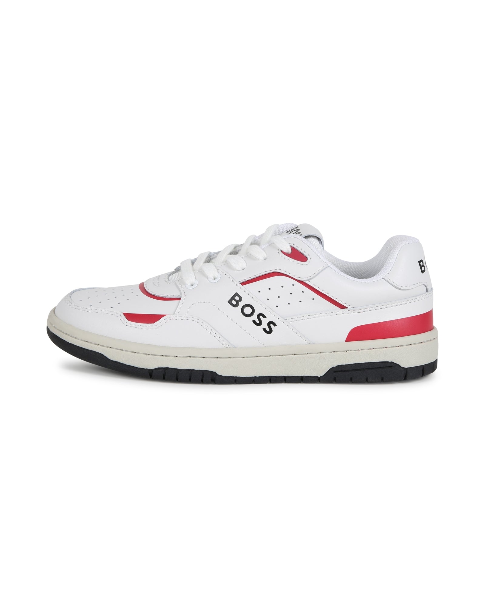 Sneakers à lacets en cuir - Blanc